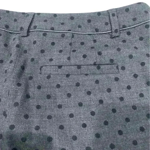 Boden Women’s Size 6L Gray Polkadot Wool Crop Slim Pants Career Straight‎ Leg - Picture 13 of 15